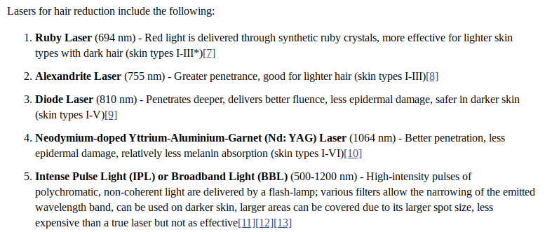Laser Types for Hair Removal